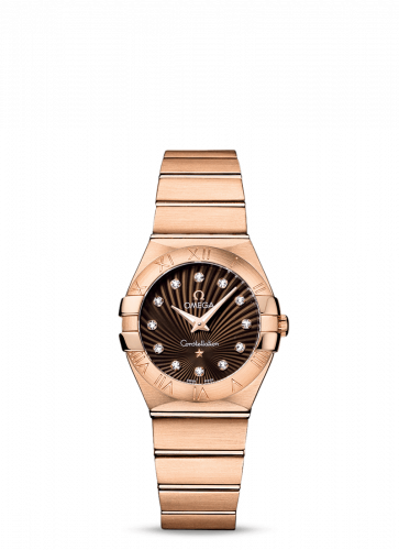 Omega Constellation Quartz 27 Brushed Red Gold / Brown Supernova 123.50.27.60.63.001