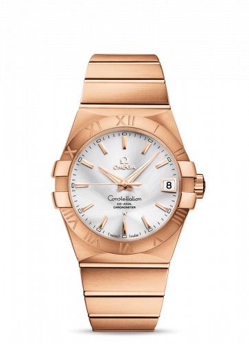 Omega Constellation Co-Axial 38 Red Gold / Silver 123.50.38.21.02.001