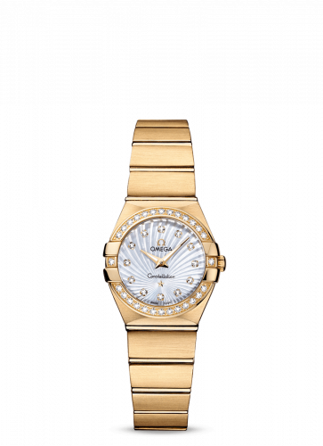 Omega Constellation Quartz 24 Brushed Yellow Gold / Diamond / MOP Supernova 123.55.24.60.55.003