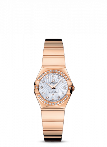 Omega Constellation Quartz 24 Polished Red Gold / Diamond / MOP Supernova 123.55.24.60.55.005