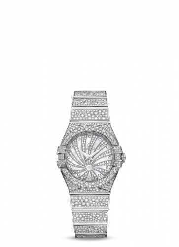 Omega Constellation Quartz 24 Polished White Gold / Snow / MOP Supernova 123.55.24.60.55.010