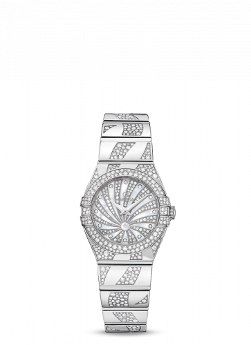 Omega Constellation Quartz 24 Polished White Gold / Snow Supernova / Bracelet 123.55.24.60.55.012
