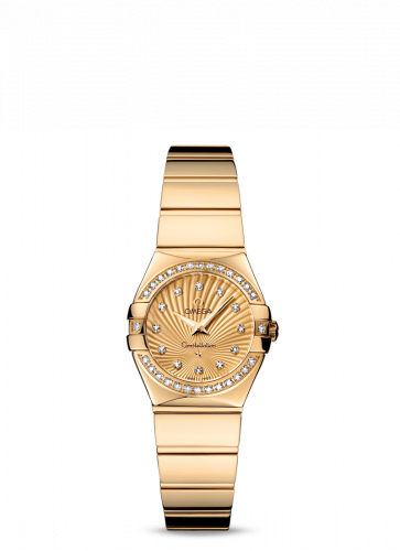 Omega Constellation Quartz 24 Polished Yellow Gold / Diamond / Champagne Supernova 123.55.24.60.58.002