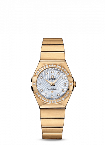 Omega Constellation Quartz 27 Brushed Yellow Gold / Diamond / MOP Supernova 123.55.27.60.55.003