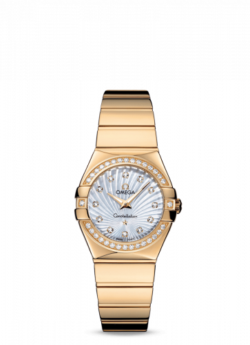 Omega Constellation Quartz 27 Polished Yellow Gold / Diamond / MOP Supernova 123.55.27.60.55.007