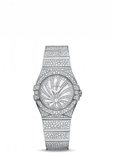 Omega Constellation Quartz 27 Polished White Gold / Snow / Diamond Supernova 123.55.27.60.55.010