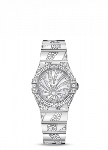 Omega Constellation Quartz 27 Polished White Gold / Snow / Diamond Supernova 123.55.27.60.55.012