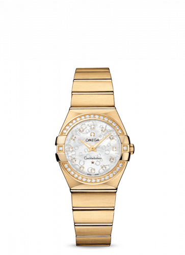 Omega Constellation Quartz 27 Brushed Yellow Gold / MOP Omega 123.55.27.60.55.016