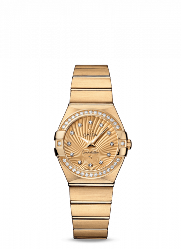 Omega Constellation Quartz 27 Brushed Yellow Gold / Diamond / Champagne Supernova 123.55.27.60.58.001