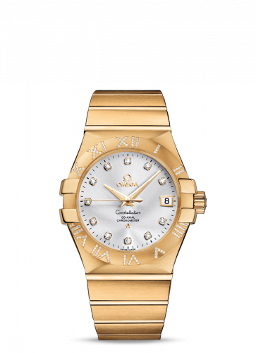 Omega Constellation Co-Axial 35 Yellow Gold / Diamond / Silver 123.55.35.20.52.004
