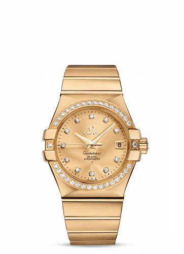 Omega Constellation Co-Axial 35 Yellow Gold / Diamond / Champagne 123.55.35.20.58.001