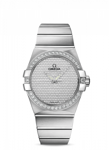 Omega Constellation Co-Axial 38 White Gold / Diamond / Diamond 123.55.38.20.99.001