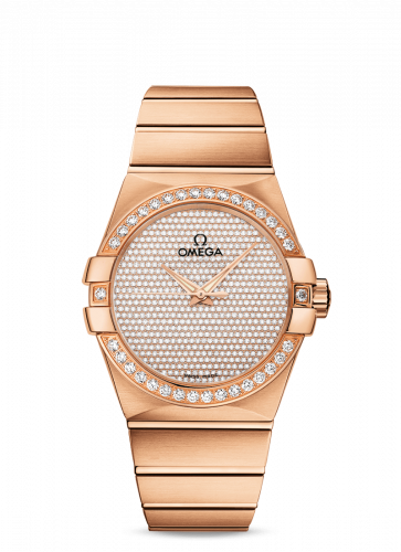 Omega Constellation Co-Axial 38 Red Gold / Diamond / Diamond 123.55.38.20.99.004