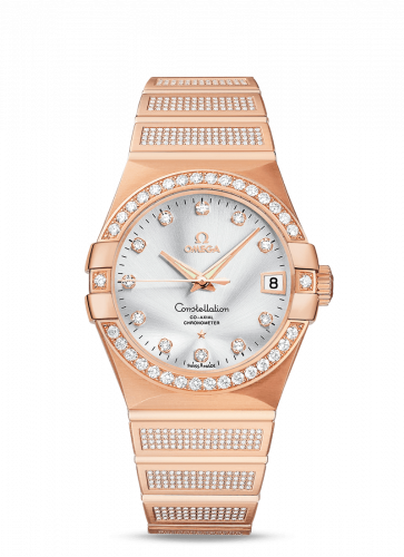 Omega Constellation Co-Axial 38 Red Gold / Diamond / Silver 123.55.38.21.52.005
