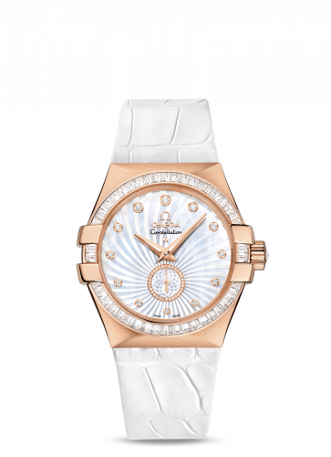 Omega Constellation Co-Axial 35 Small Seconds Red Gold / Diamond / MOP Supernova 123.58.35.20.55.002