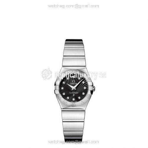 Omega Constellation Quartz 24 Polished Stainless Steel / Black Supernova 123.10.24.60.51.002