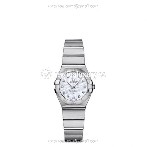 Omega Constellation Quartz 24 Brushed Stainless Steel / MOP 123.10.24.60.55.001