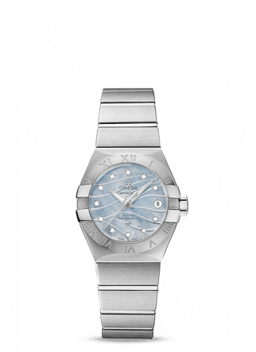 Omega Constellation Co-Axial 27 Brushed Stainless Steel / Blue MOP 123.10.27.20.57.001