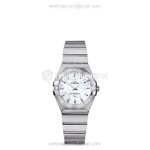 Omega Constellation Quartz 27 Brushed Stainless Steel / MOP 123.10.27.60.05.001
