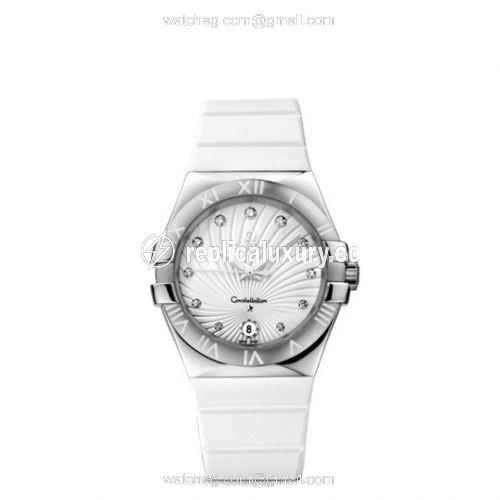 Omega Constellation Quartz 35 Stainless Steel / White Supernova / Rubber 123.12.35.60.52.001