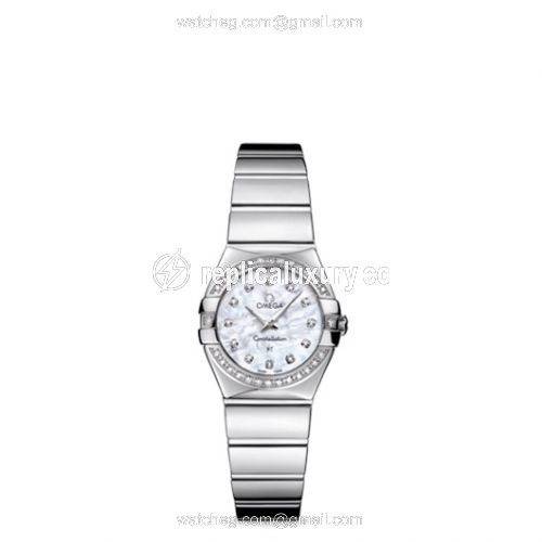 Omega Constellation Quartz 24 Brushed Stainless Steel / Diamond / MOP 123.15.24.60.55.001