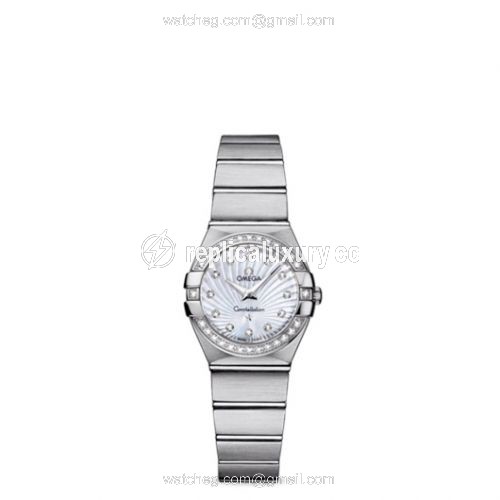 Omega Constellation Quartz 24 Brushed Stainless Steel / Diamond / MOP Supernova 123.15.24.60.55.002