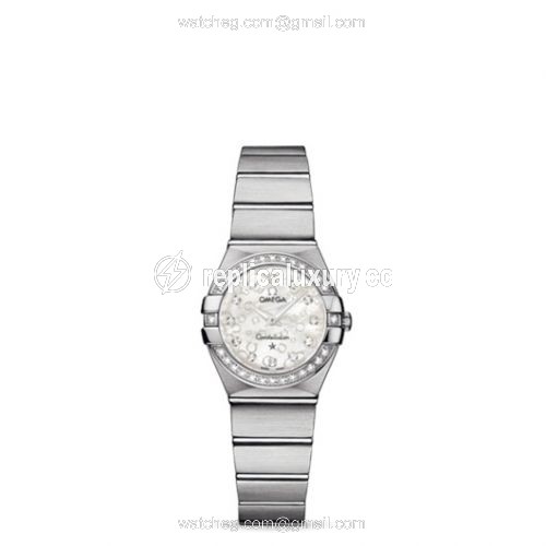 Omega Constellation Quartz 24 Brushed Stainless Steel / Diamond / Silver Omega 123.15.24.60.55.005