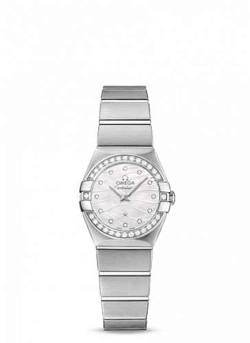 Omega Constellation Quartz 24 Brushed Stainless Steel / Diamond / MOP 123.15.24.60.55.006