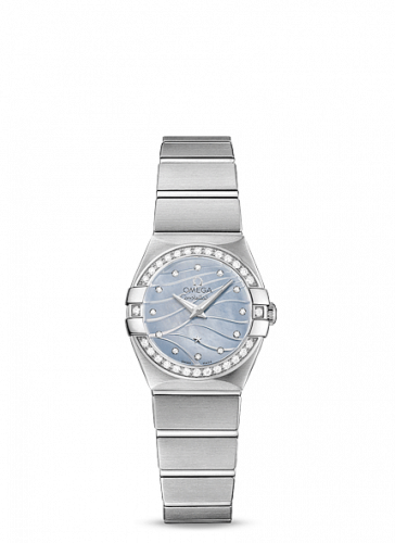 Omega Constellation Quartz 24 Brushed Stainless Steel / Diamond / Blue MOP 123.15.24.60.57.001