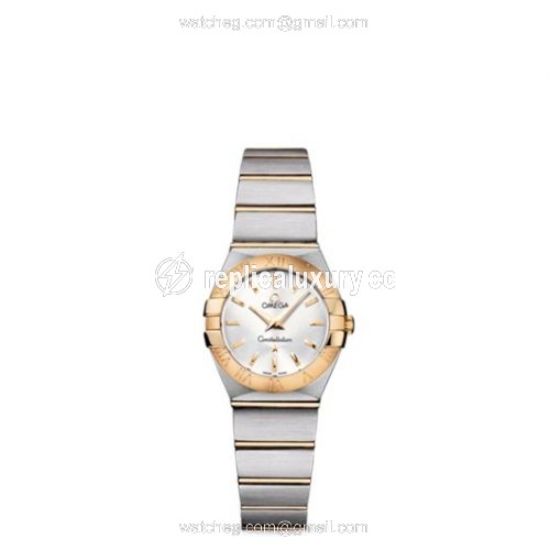Omega Constellation Quartz 24 Brushed Stainless Steel / Yellow Gold / Silver 123.20.24.60.02.002
