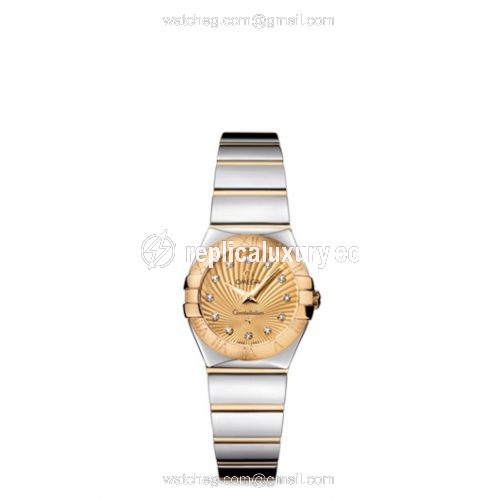 Omega Constellation Quartz 24 Polished Stainless Steel / Yellow Gold / Champagne Supernova 123.20.24.60.58.002