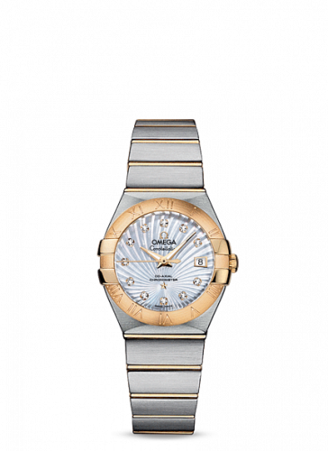 Omega Constellation Co-Axial 27 Brushed Stainless Steel / Yellow Gold / MOP Supernova 123.20.27.20.55.002