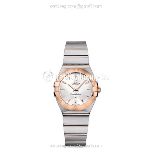 Omega Constellation Quartz 27 Brushed Stainless Steel / Red Gold / Silver 123.20.27.60.02.001