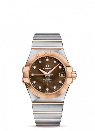 Omega Constellation Co-Axial 35 Stainless Steel / Red Gold / Brown 123.20.35.20.63.001