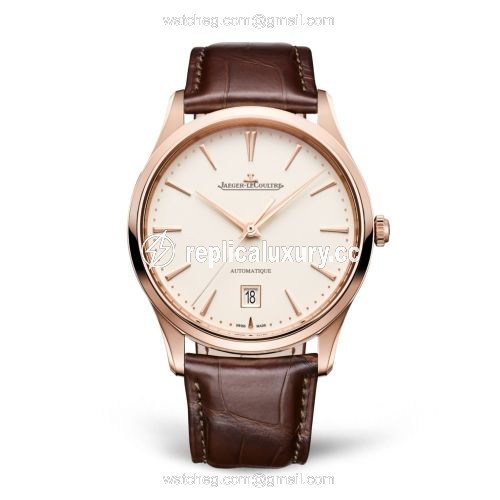 Jaeger-LeCoultre Master Ultra Thin Date Red Gold / Eggshell / Alligator 1232510