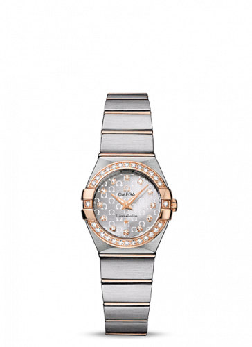 Omega Constellation Quartz 24 Brushed Stainless Steel / Red Gold / Diamond / Silver Omega 123.25.24.60.52.001