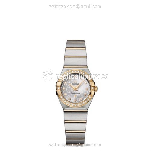 Omega Constellation Quartz 24 Brushed Stainless Steel / Yellow Gold / Silver Omega 123.25.24.60.52.002