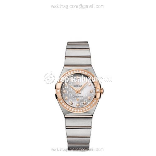 Omega Constellation Quartz 27 Brushed Stainless Steel / Red Gold / Silver Omega 123.25.27.60.52.001