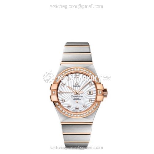 Omega Constellation Co-Axial 31 Stainless Steel / Red Gold / Diamond / MOP Supernova 123.25.31.20.55.001