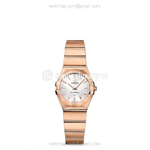 Omega Constellation Quartz 24 Brushed Red Gold / Silver 123.50.24.60.02.001
