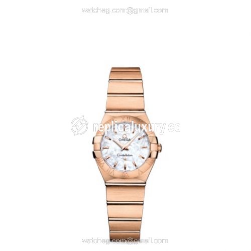 Omega Constellation Quartz 24 Brushed Red Gold / MOP 123.50.24.60.05.001