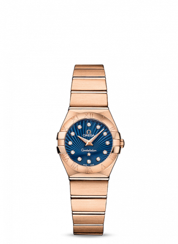 Omega Constellation Quartz 24 Brushed Red Gold / Blue Supernova 123.50.24.60.53.001