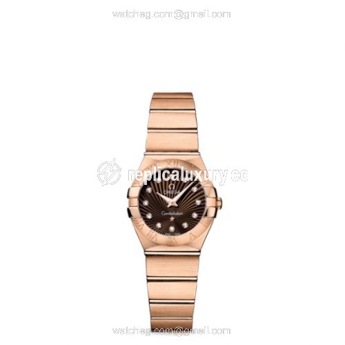 Omega Constellation Quartz 24 Brushed Red Gold / Brown Supernova 123.50.24.60.63.001