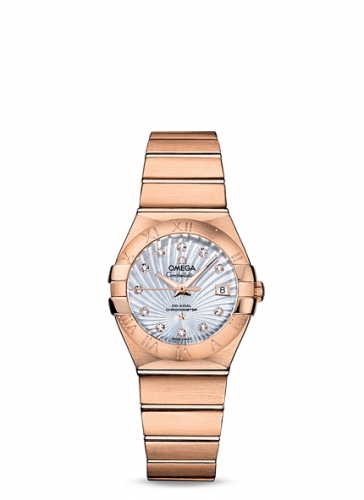 Omega Constellation Co-Axial 27 Brushed Red Gold / MOP Supernova 123.50.27.20.55.001