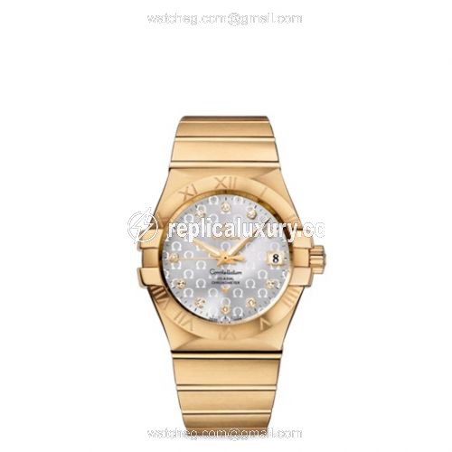Omega Constellation Co-Axial 35 Yellow Gold / Silver Omega 123.50.35.20.52.004