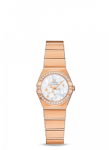 Omega Constellation Quartz 24 Brushed Red Gold / Diamond / MOP Stars 123.55.24.60.05.003