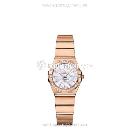 Omega Constellation Quartz 24 Brushed Red Gold / Diamond / MOP 123.55.24.60.55.002