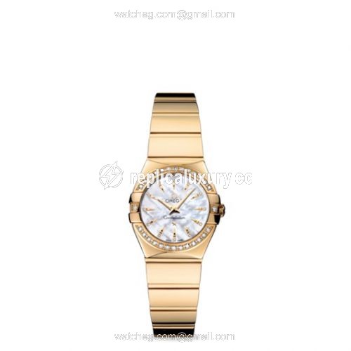 Omega Constellation Quartz 24 Polished Yellow Gold / Diamond / MOP 123.55.24.60.55.008