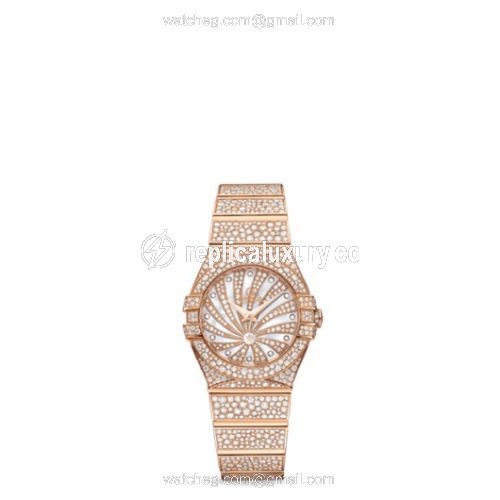 Omega Constellation Quartz 24 Polished Red Gold / Supernova / Full Snow 123.55.24.60.55.009