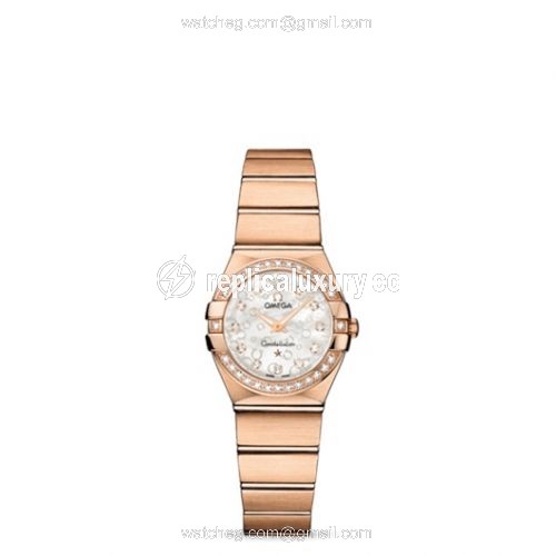 Omega Constellation Quartz 24 Brushed Red Gold / Diamond / MOP Omega 123.55.24.60.55.015